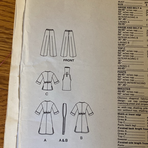 VTG ‘70s Vogue Anne Klein UNCUT Pattern - Picture 5 of 8